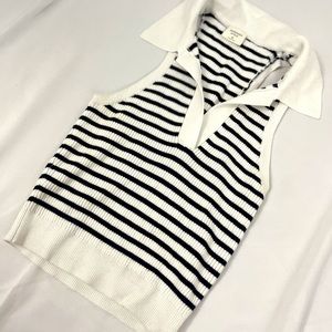 Abercrombie and Fitch Stripe Collard Tank